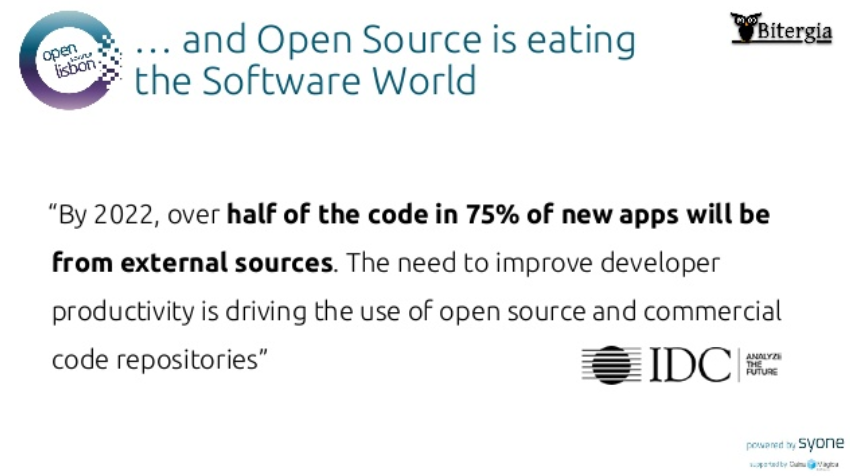 Open Source is eating the Software World, IDC